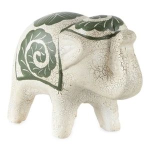 NWT Distant Lands 7" Elephant Handmade Tabletop Decor